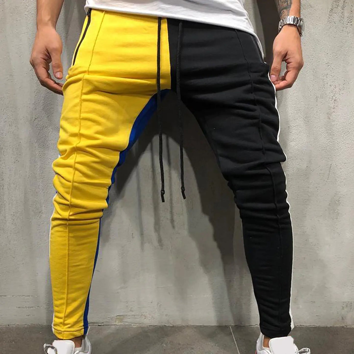 Casual Solid Patchwork Pants