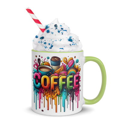 Coffee (Dripping Colors) - Colored Mug