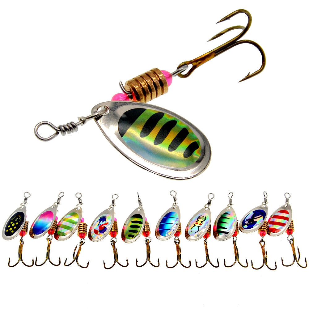 Rotating Metal Glitter Fishing Lure Bait Tackle
