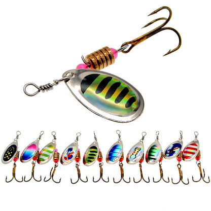 Rotating Metal Glitter Fishing Lure Bait Tackle