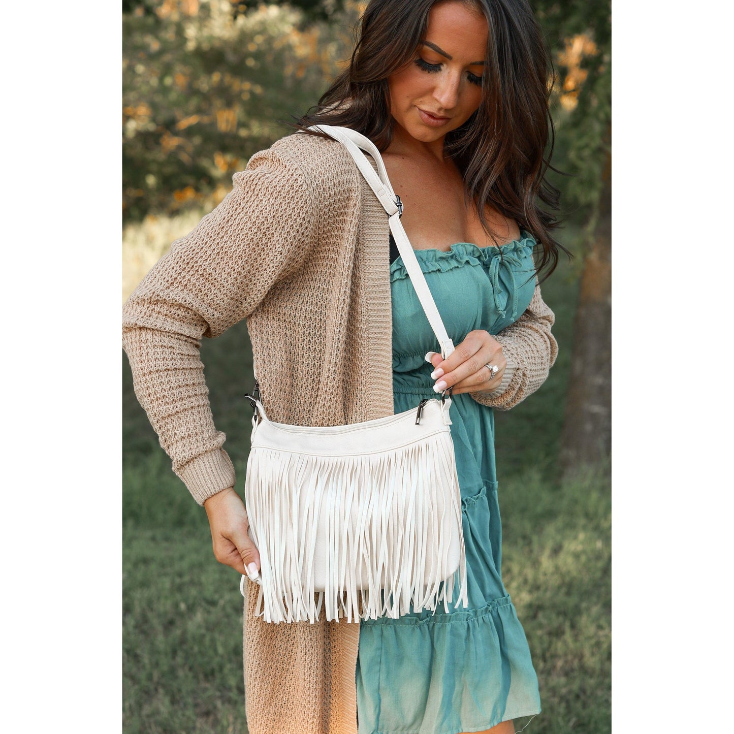 Nora -Cream Fringe Bags