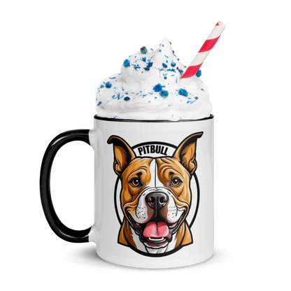 Loves Pitbull & Coffee - Colored Mug