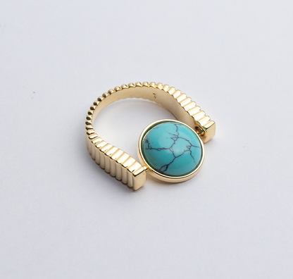 Natural Stone Fidget Spinner Rings for Stress Relief