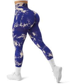 Women's High Waist Seamless Tie-Dye Yoga Tights