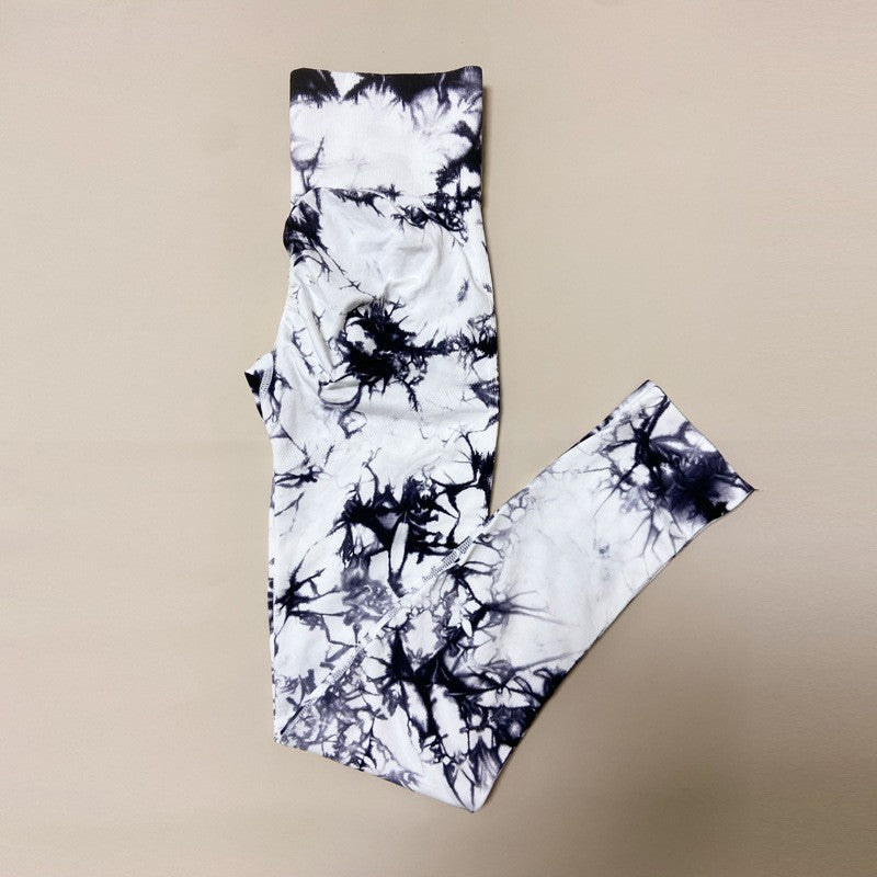 Women's High Waist Seamless Tie-Dye Yoga Tights