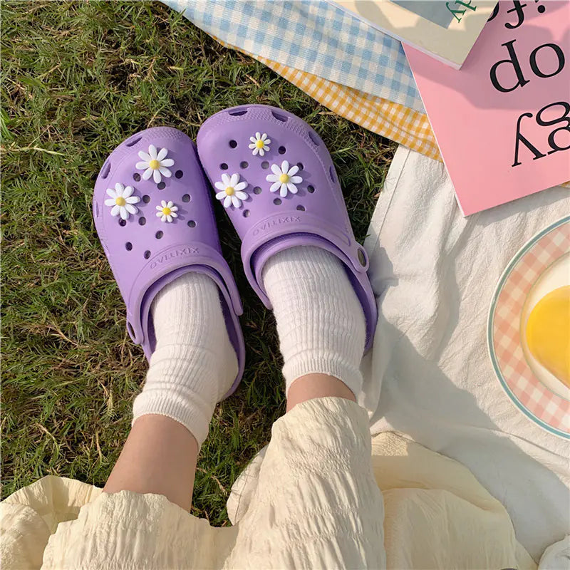 Nurse Summer Non-Slip Floral Flat Beach Slippers