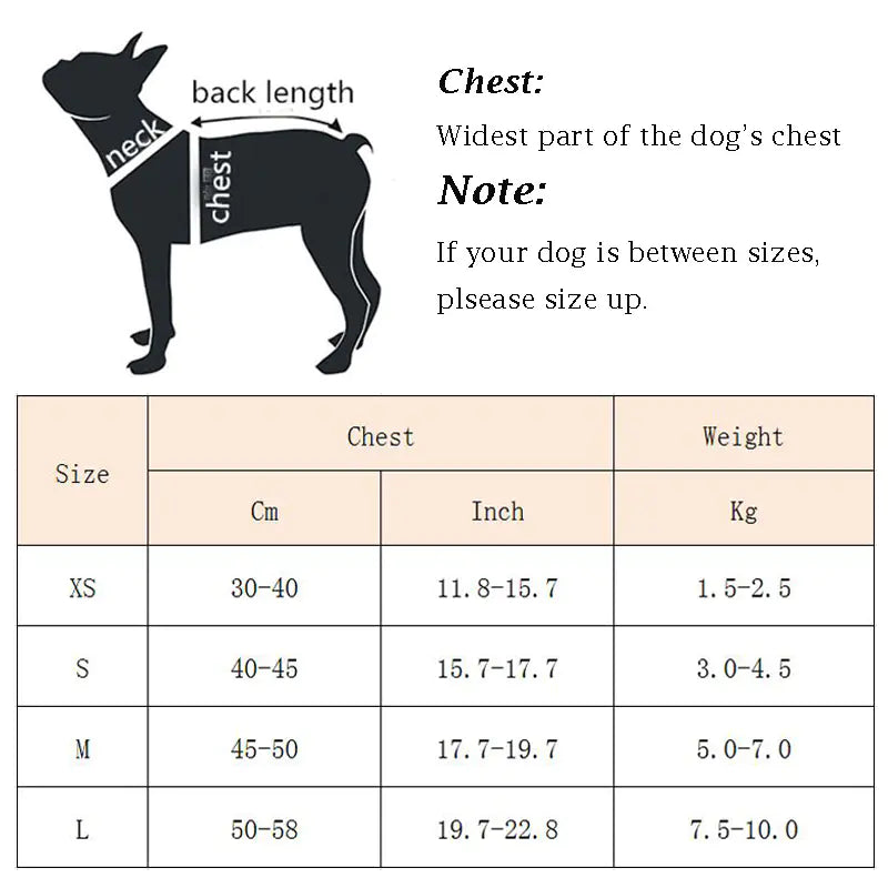 Warm Vest Style Leash for Small to Medium Dogs