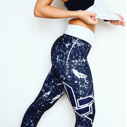 High-Waisted Quick-Dry Yoga Leggings with Print