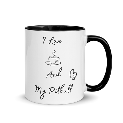 Loves Pitbull & Coffee - Colored Mug