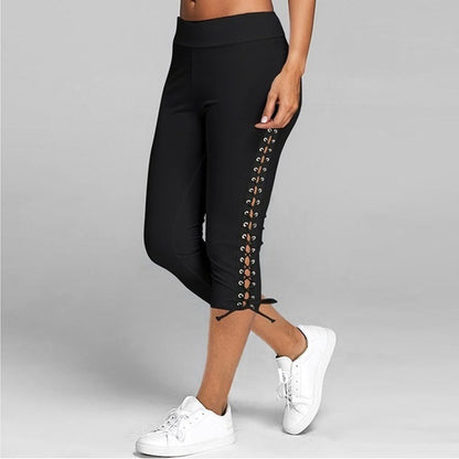 Slim-Fit Multicolor Track Pants with Eyelet Straps