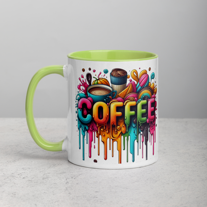 Coffee (Dripping Colors) - Colored Mug