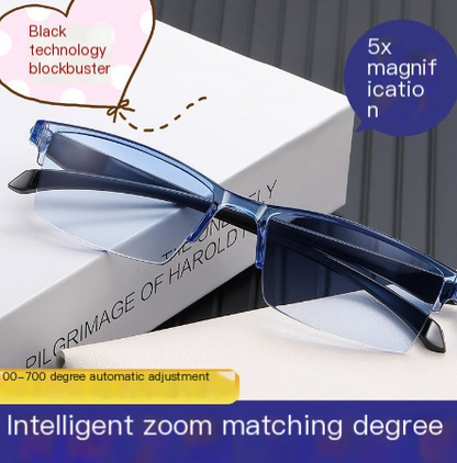 Smart Adjustable Reading Glasses with Anti-Blue Light
