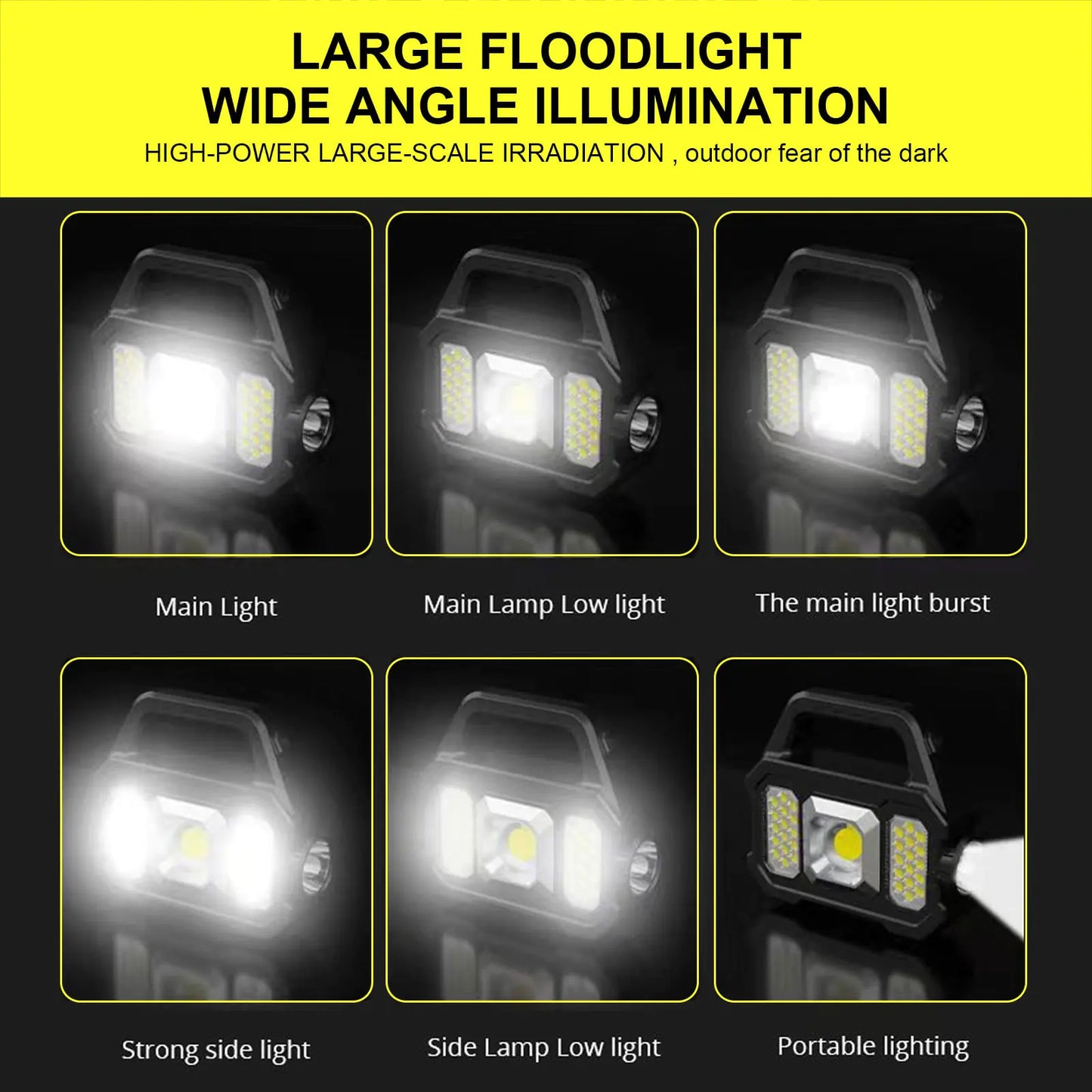 500LM Solar Rechargeable Flashlight