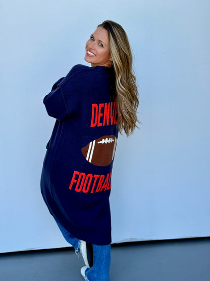 Denver Football Cardigan