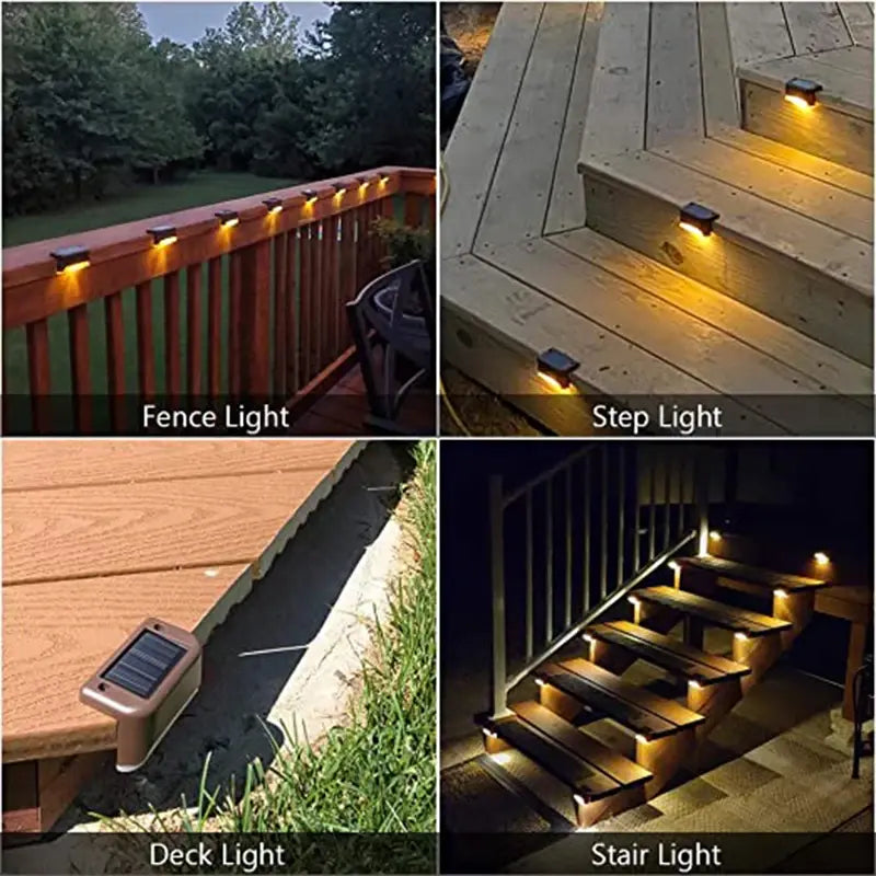 Universal Warm White LED Solar Step Lamp