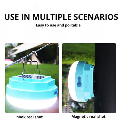 USB Rechargeable Solar Camping Lantern - Waterproof Light