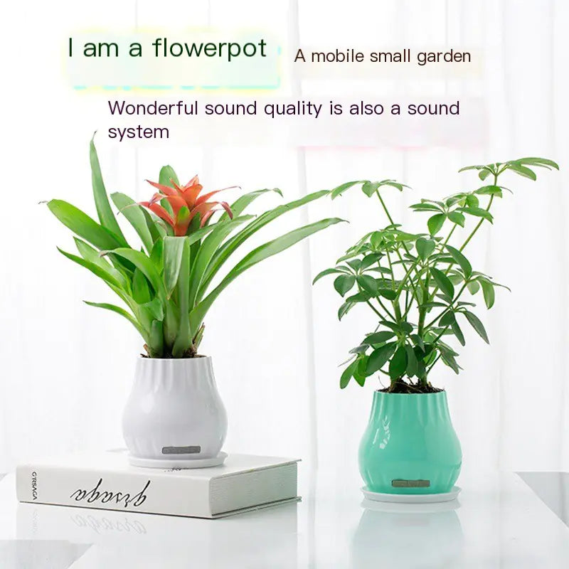 Smart Music Flower Pot with Bluetooth Speaker and Lights