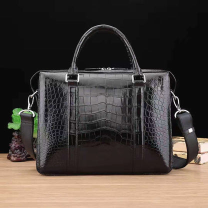 Crocodile belly Briefcase Handmade Business Laptop Bag Men's