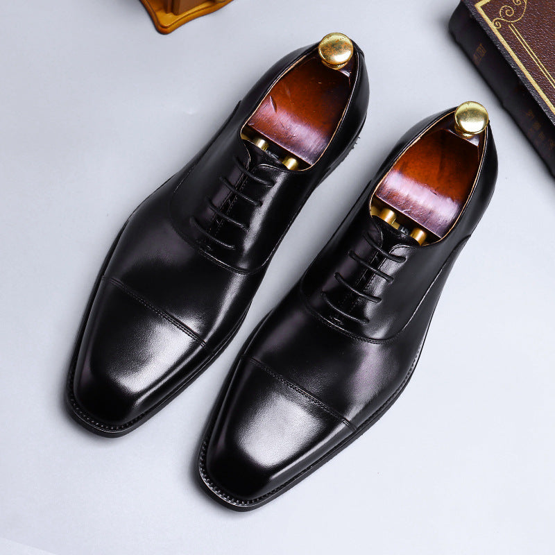 Cowhide Dress Shoes Business Men's