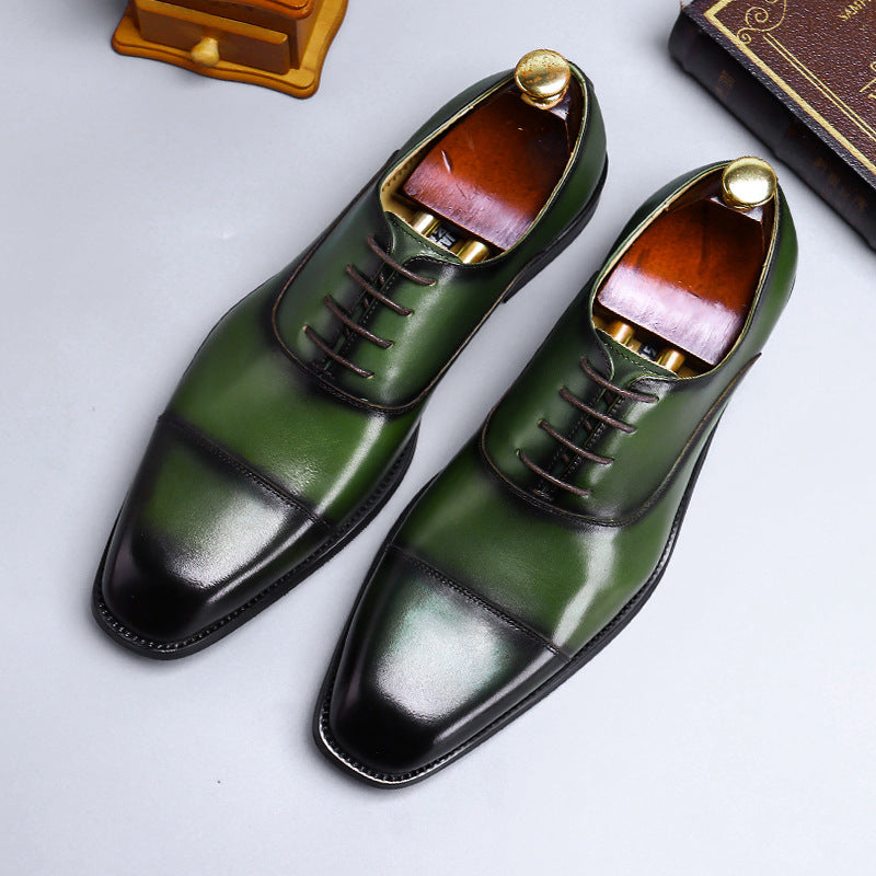 Cowhide Dress Shoes Business Men's