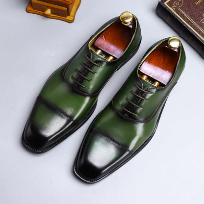 Cowhide Dress Shoes Business Men's