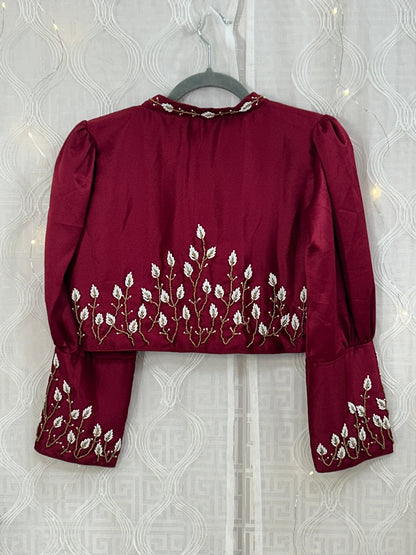 Silk blouse with long sleeves