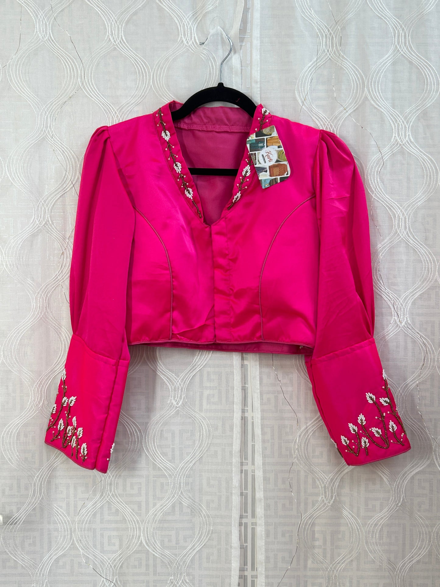 Silk blouse with long sleeves