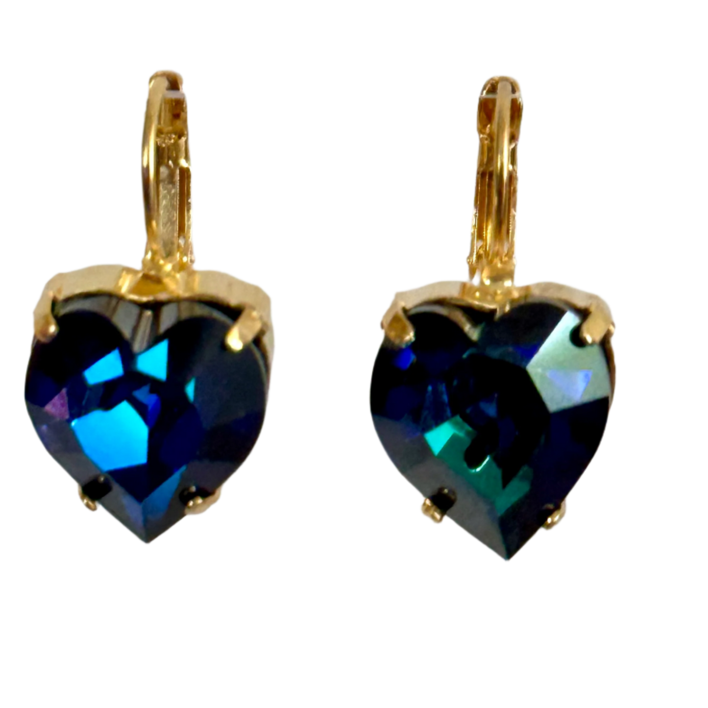 Nora Blue Heart Earrings