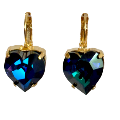 Nora Blue Heart Earrings