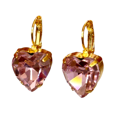 Nora Pink Heart Earrings