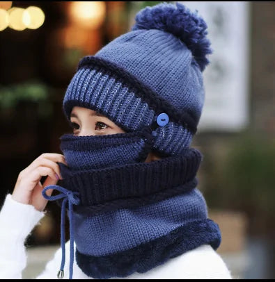 Beanie Hat With Scarf and Mask