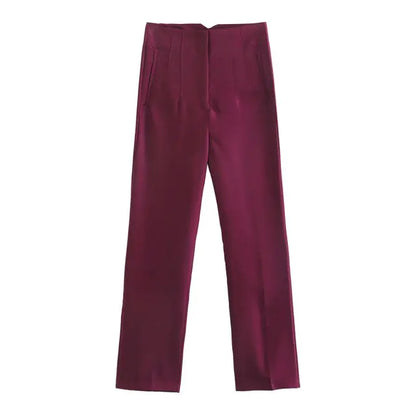 Chic Office Lady Straight Pants