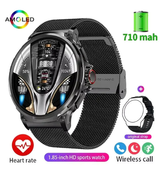 2024 Military-Grade GPS Smartwatch for Men With Blood Pressure & Oxygen Monitoring