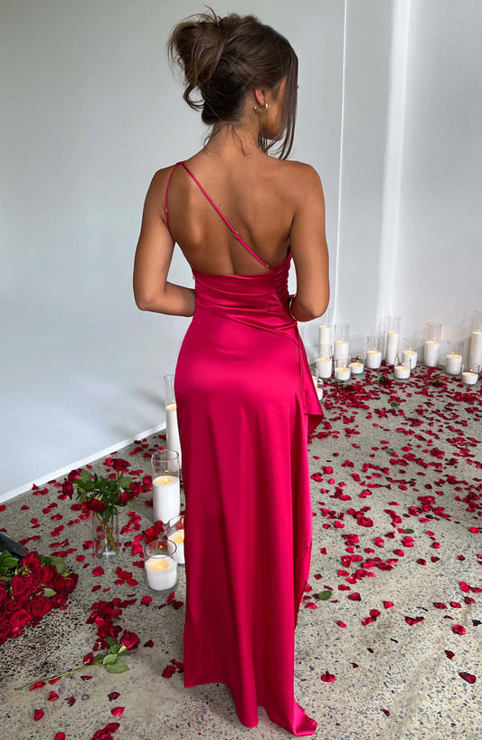 Universal Satin One-Shoulder Sexy Prom Dresses