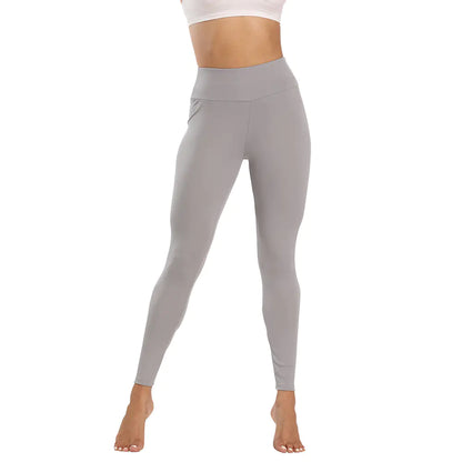 Pure Color Sweat-Absorbent Yoga Pants for Fitness