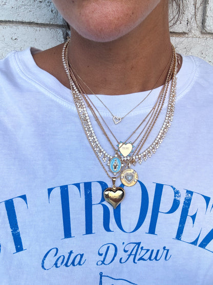 Lady Lourdes Pendant - Aqua
