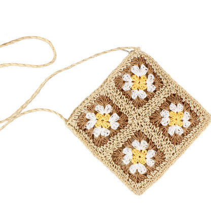 Eliza Crochet Straw Crossbody