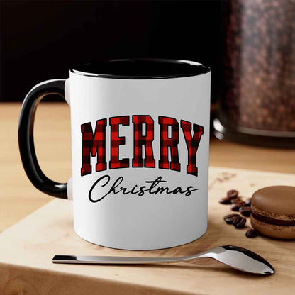Merry Christmas Matching Coffee Mug - Buffalo Plaid Cup