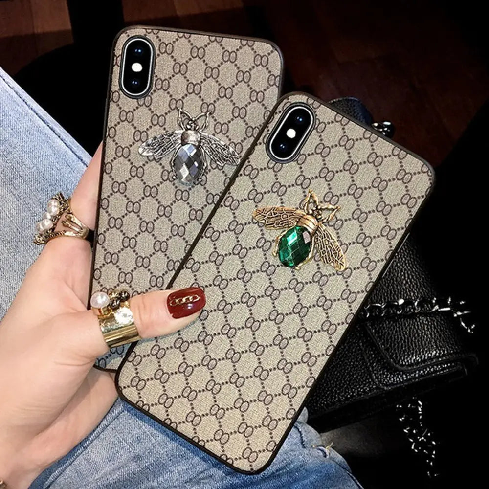 Bee Design Colorful Diamond iPhone Case for Various Models