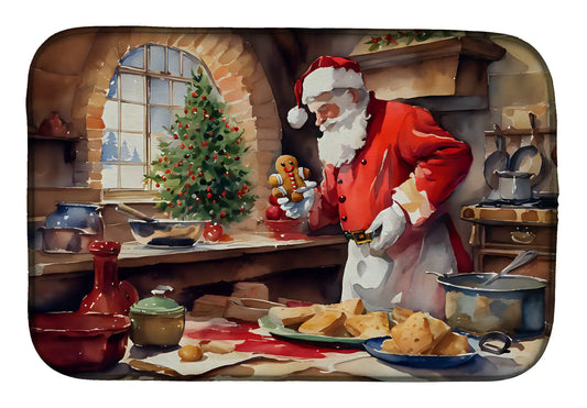 Cookies with Santa Claus Dish Drying Mat