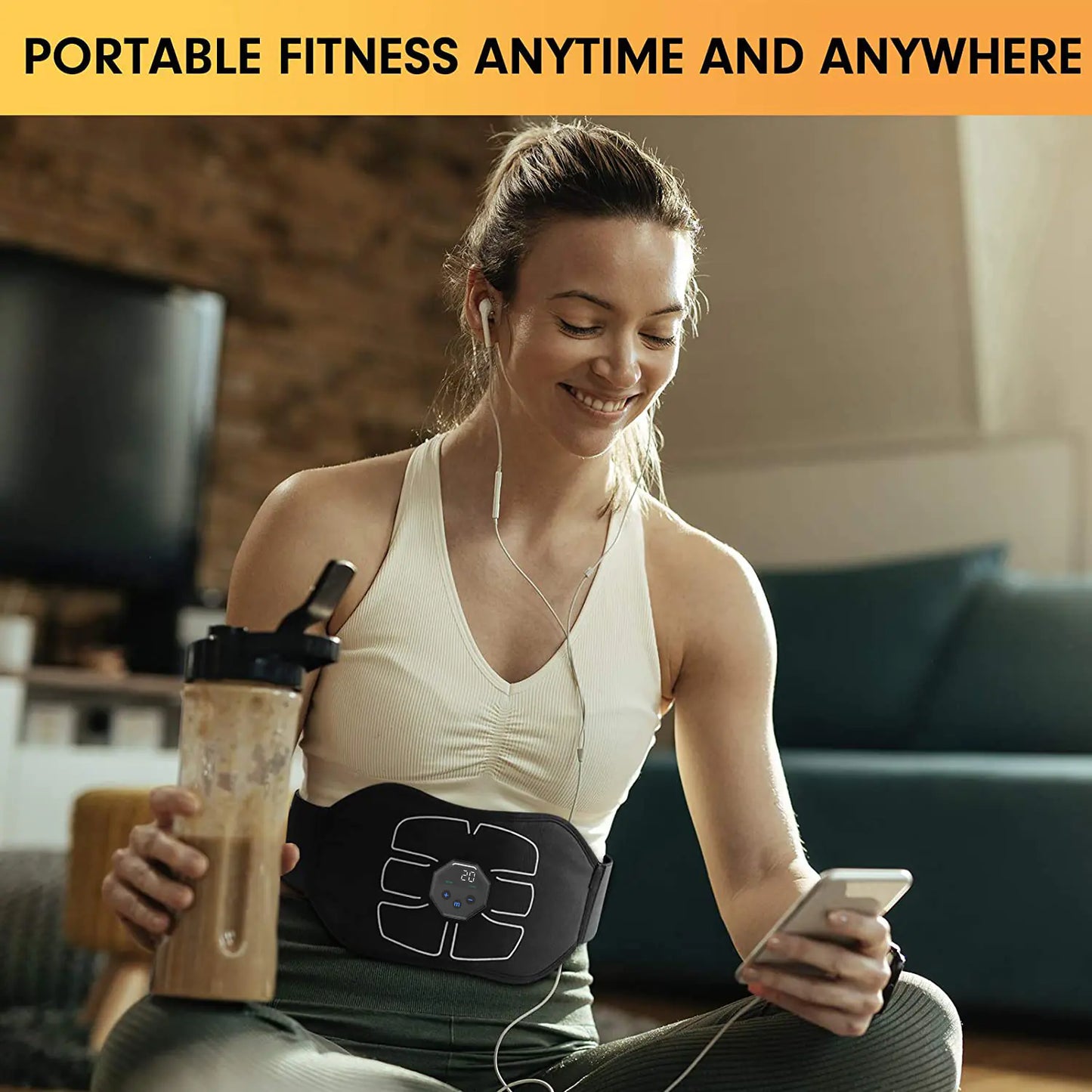 Abdominal Muscle EMS Trainer and Massage Belt