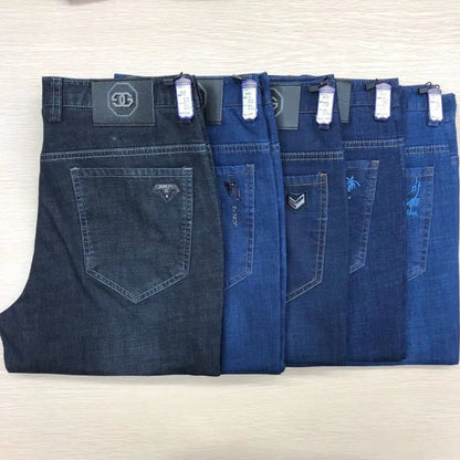 Men's Business Casual Fleece-Lined Slim Jeans