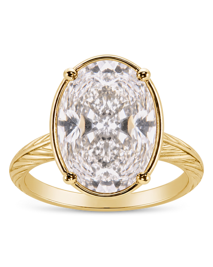 Sterling Silver Oval Cut CZ Cocktail Ring