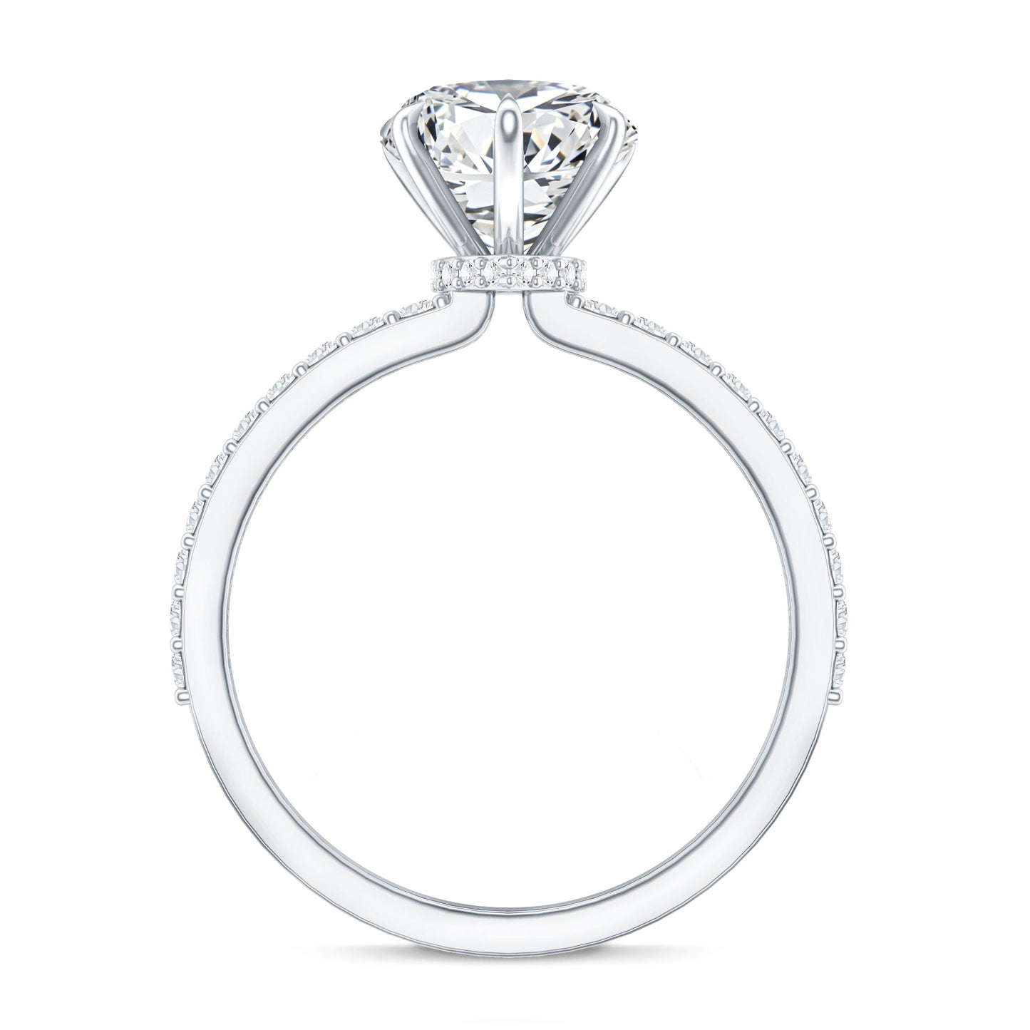 2 Carat Lab Grown Diamond Heart Engagement Ring for Her