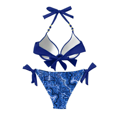 Strap Split Bikini Set - Two-Piece Swimsuit