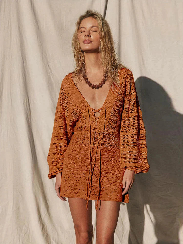 Bali Knit Beach Mini Dress