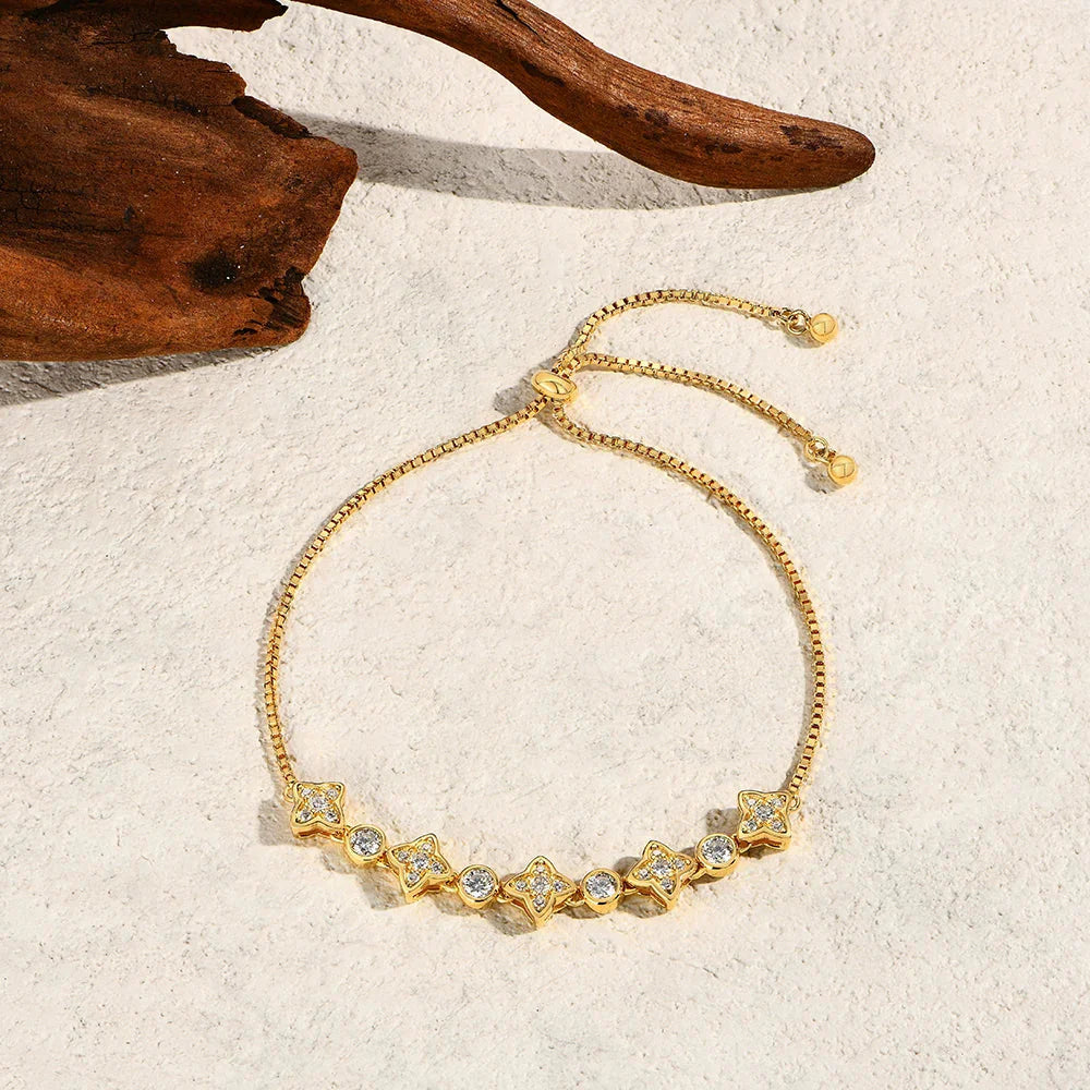 LUX FINE JEWELRY | Starlight D Color VVS1 Moissanite S925 SS Bracelet - Adjustable 24cm