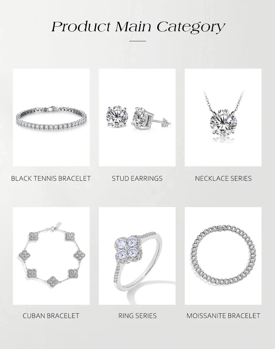 LUX FINE JEWELRY | Starlight D Color VVS1 Moissanite S925 SS Bracelet - Adjustable 24cm