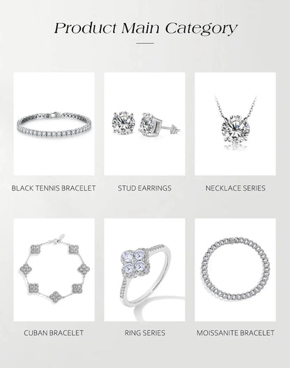 LUX FINE JEWELRY | Starlight D Color VVS1 Moissanite S925 SS Bracelet - Adjustable 24cm