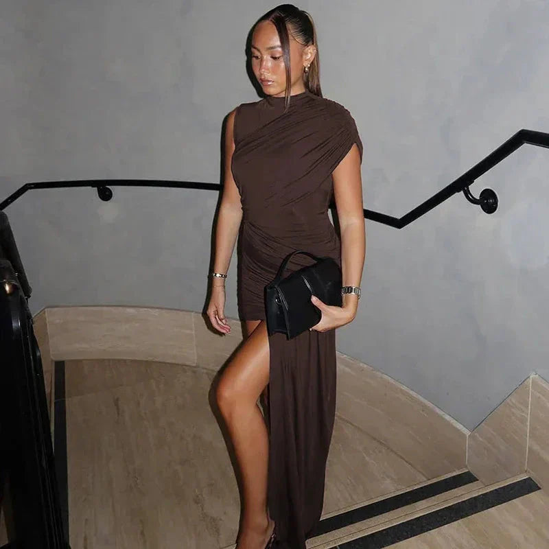Melissa Draped & Ruched Mini Dress